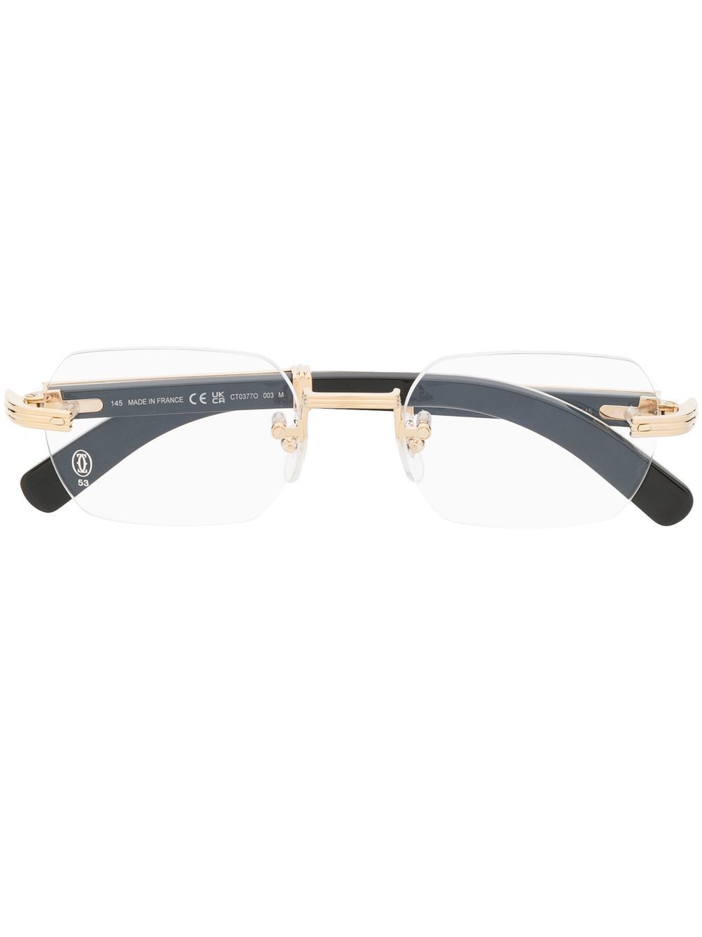 

Cartier Eyewear lentes de sol con diseño rectangular - Dorado