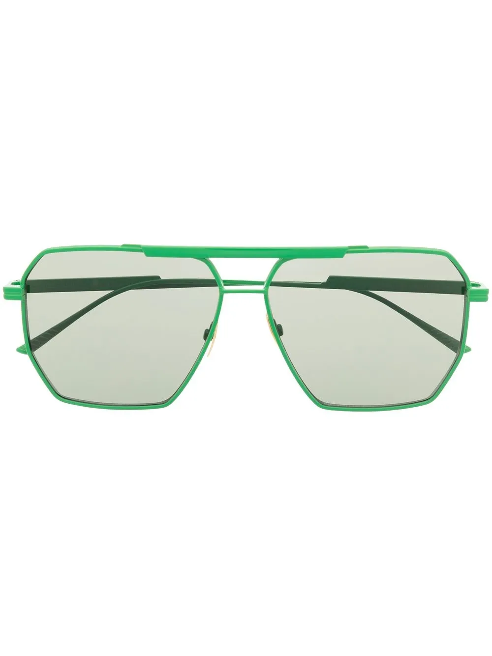 

Bottega Veneta Eyewear tinted hexagonal-frame sunglasses - Green