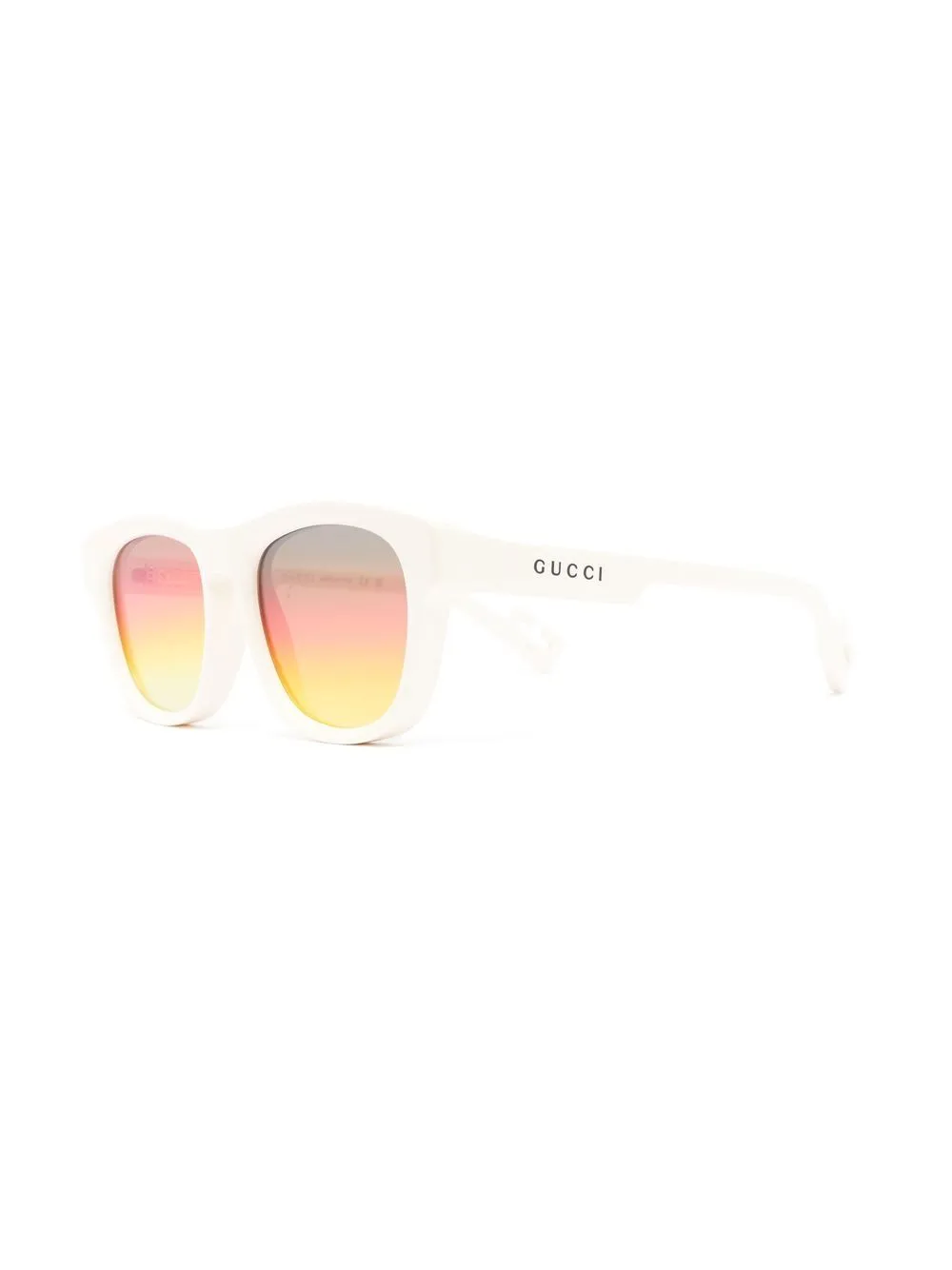 Gucci Eyewear Zonnebril met rond montuur - Geel