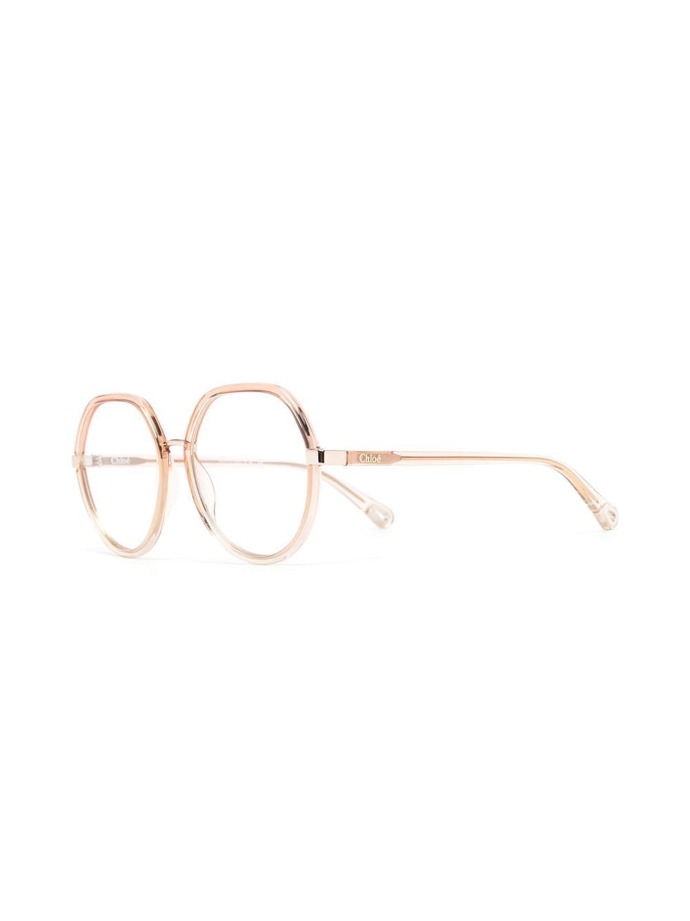 Chloé Eyewear Bril met oversized montuur - Beige