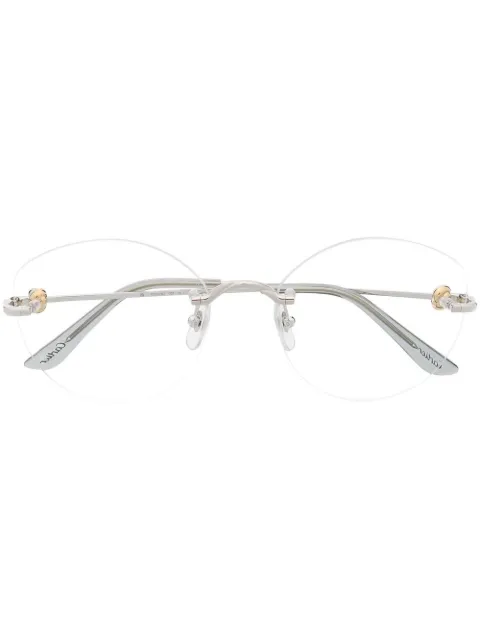 Cartier Eyewear round rimless optical glasses