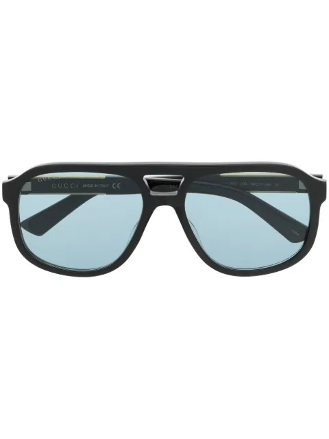 Gucci Eyewear pilot-frame logo-plaque sunglasses
