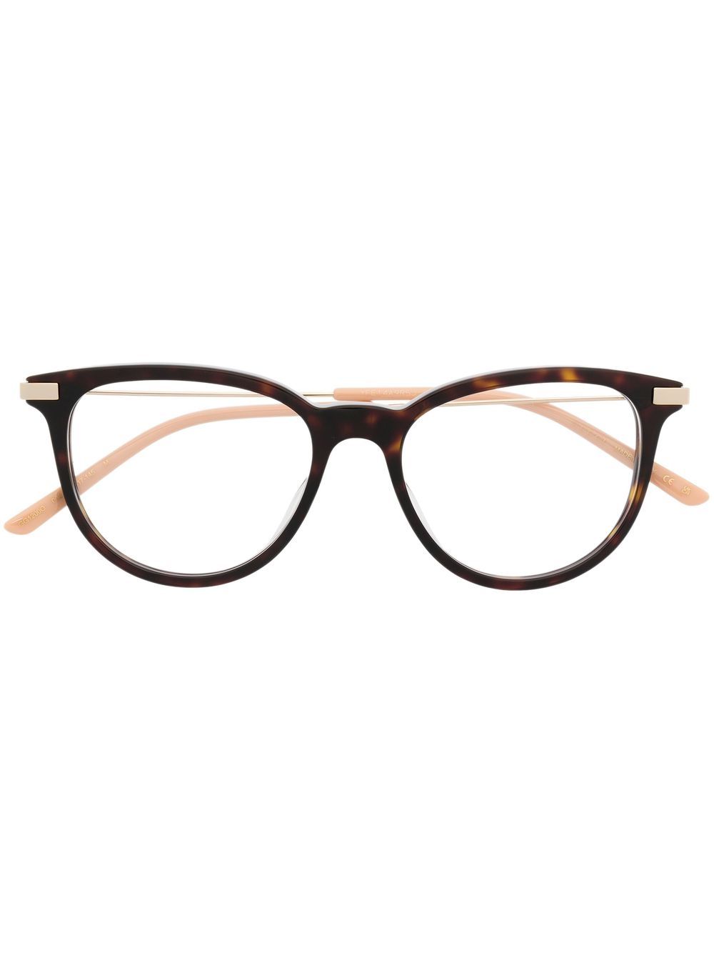 Gucci Round-frame Optical Glasses In 褐色