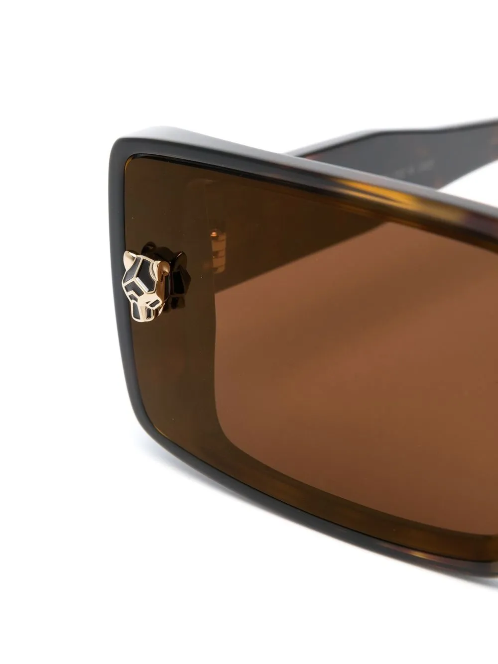  Cartier Eyewear Rectangle-frame Sunglasses - Brown 