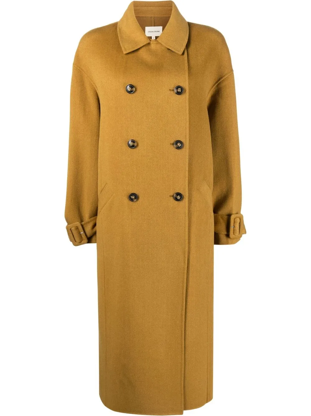 Loulou Studio Boras Double-breasted Coat In Brown