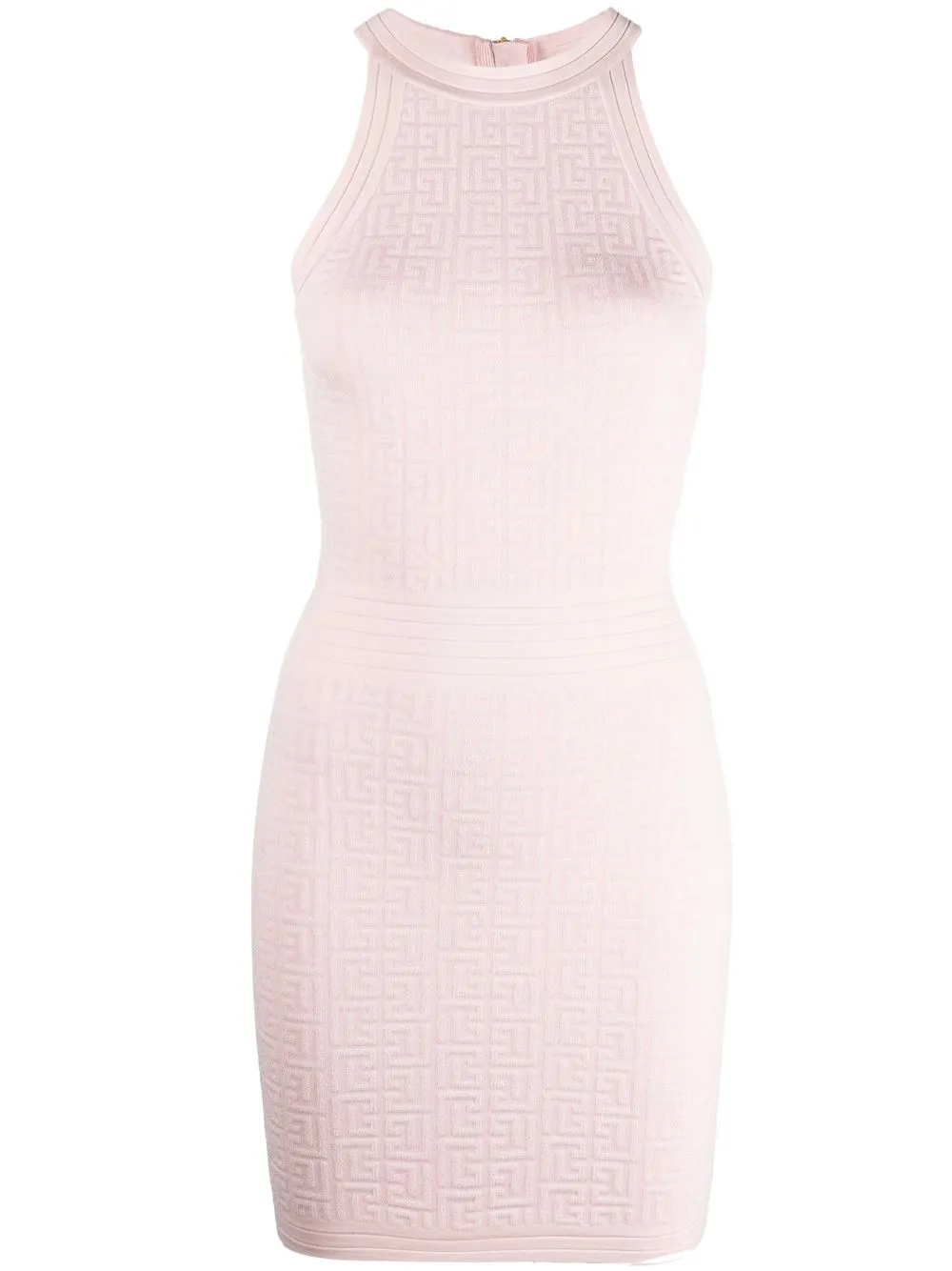 

Balmain monogram-jacquard sleeveless dress - Pink