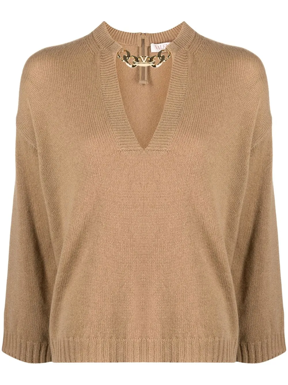 

Valentino chain-collar cropped jumper - Neutrals