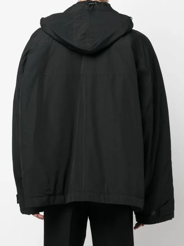 Balenciaga BB Icon Kick Parka Coat | Black | FARFETCH