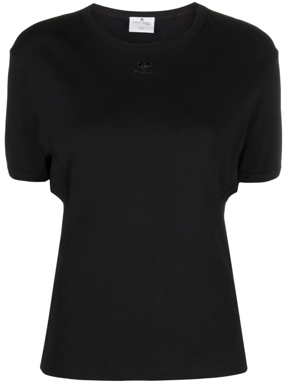 

Courrèges top con cuello redondo - Negro