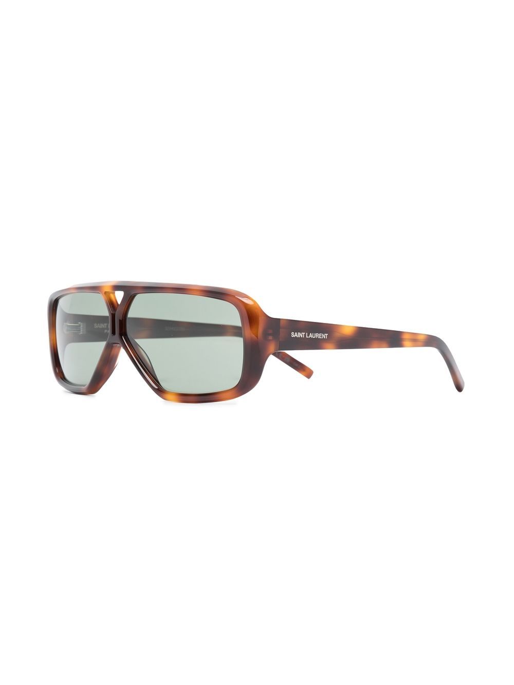 Saint Laurent Eyewear Zonnebril met schildpadschild design - Bruin