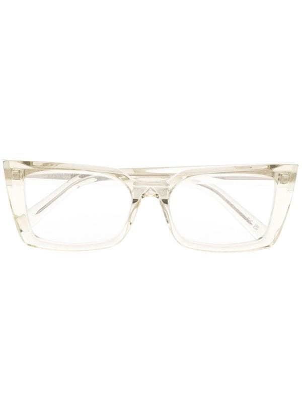 Saint Laurent Eyewear square-frame Transparent Sunglasses - Farfetch