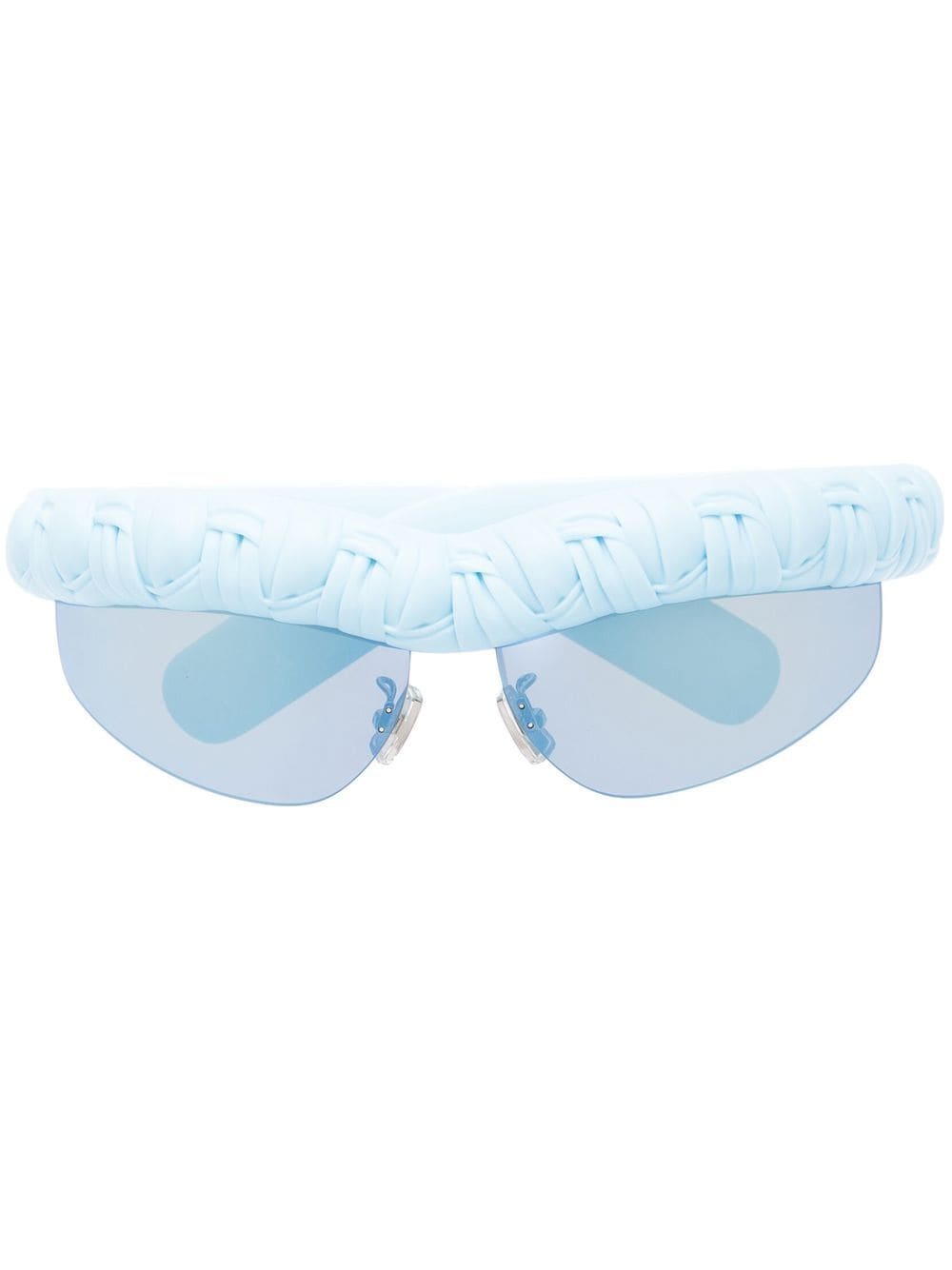 Bottega Veneta Wrap Around Sunglasses in Blue