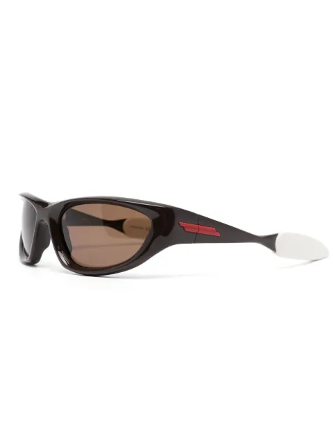 bottega veneta cone wraparound sunglasses