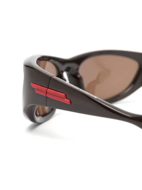 bottega veneta cone wraparound sunglasses