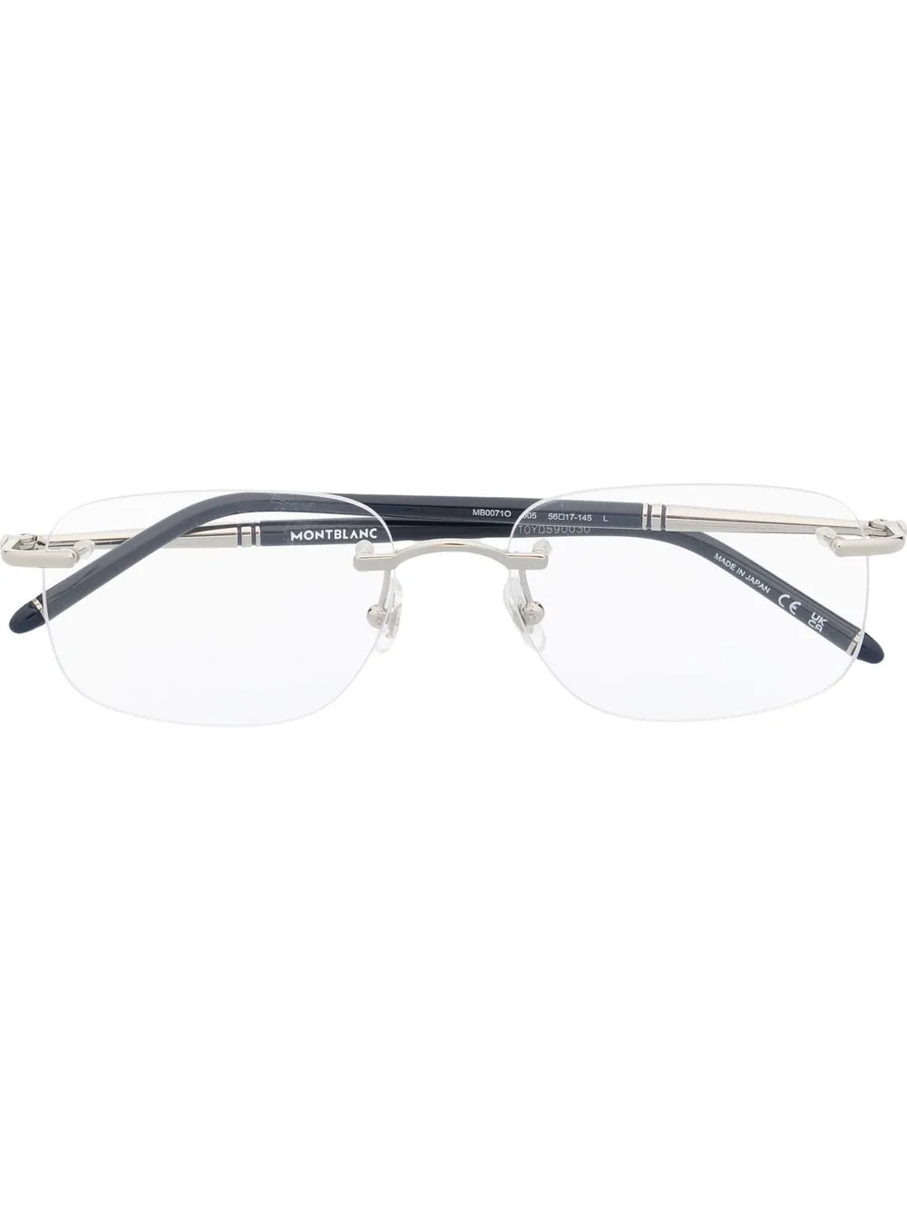 

Montblanc rimless rectangle-frame glasses - Silver