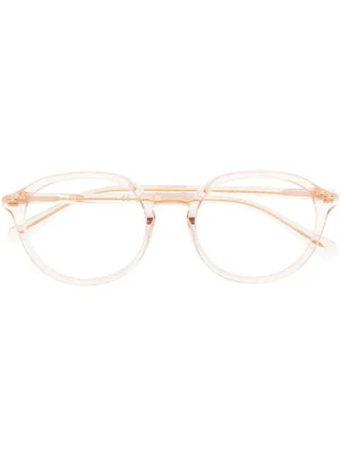 Gucci Eyewear Armação de óculos oval com logo Interlocking G