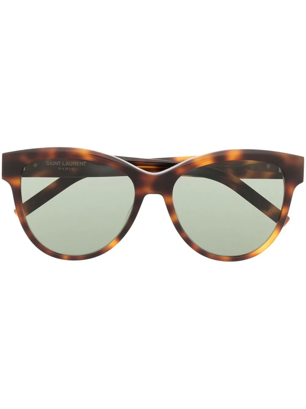 

Saint Laurent Eyewear lentes de sol con armazón cat eye estilo carey - Marrón