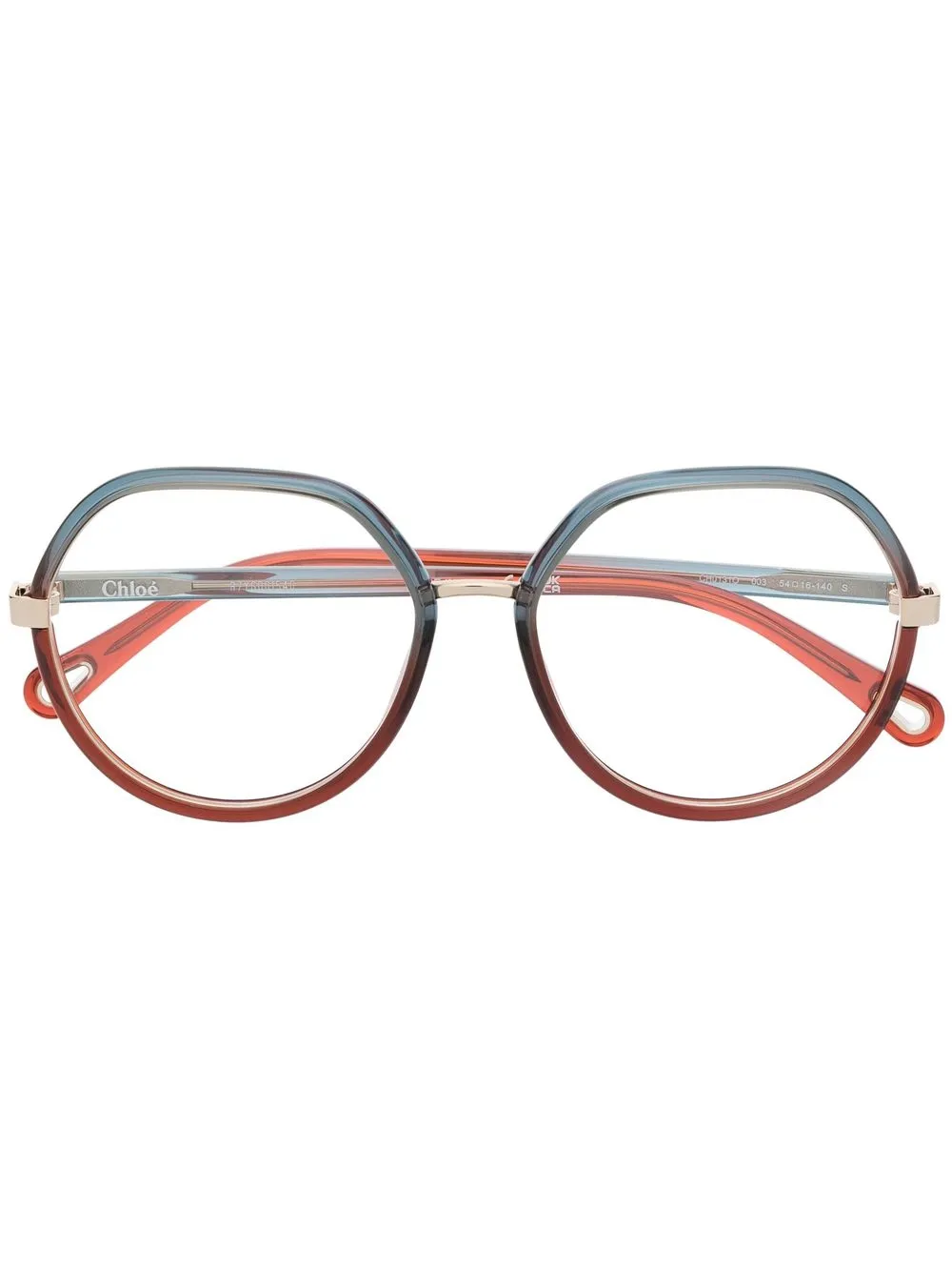 

Chloé Eyewear lentes degradados con armazón redonda - Rojo