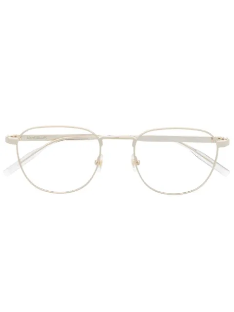 Montblanc logo-plaque round-frame glasses