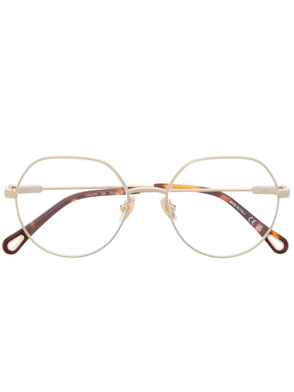

Chloé Eyewear Benjamine round-frame glasses - Gold