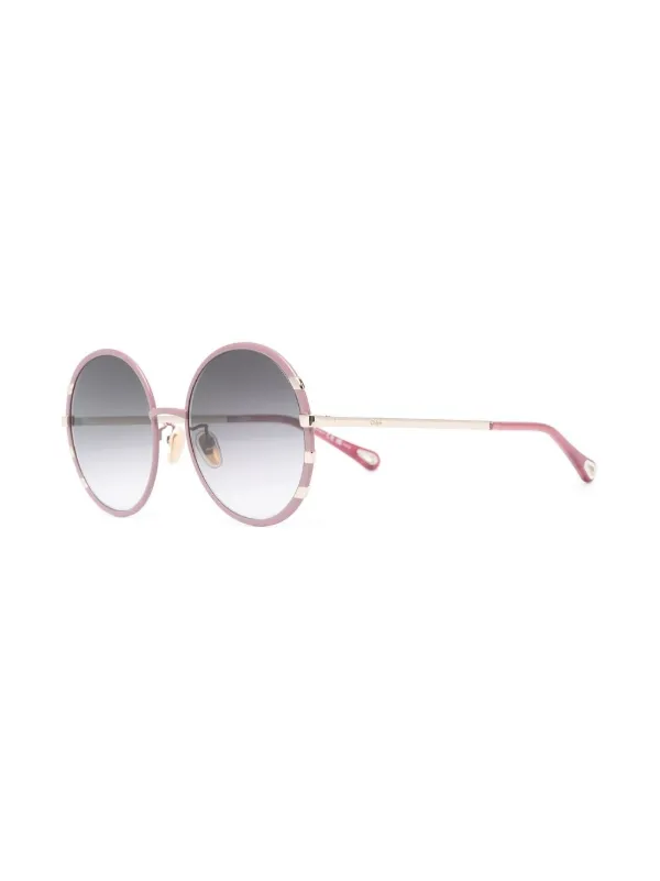 Chloé Eyewear Round Frame Sunglasses | Pink | FARFETCH
