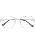 Gucci Eyewear oversized round-frame glasses - Silver