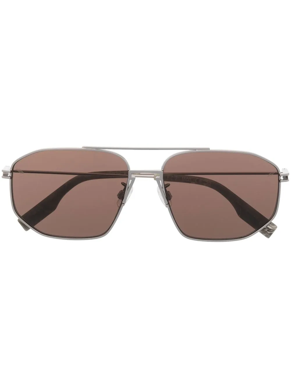 

MCQ logo-engraved geometric-frame sunglasses - Silver