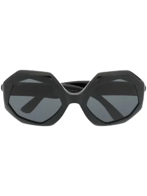 Ambush Eyewear オーバルフレーム サングラス | ブラック | FARFETCH JP