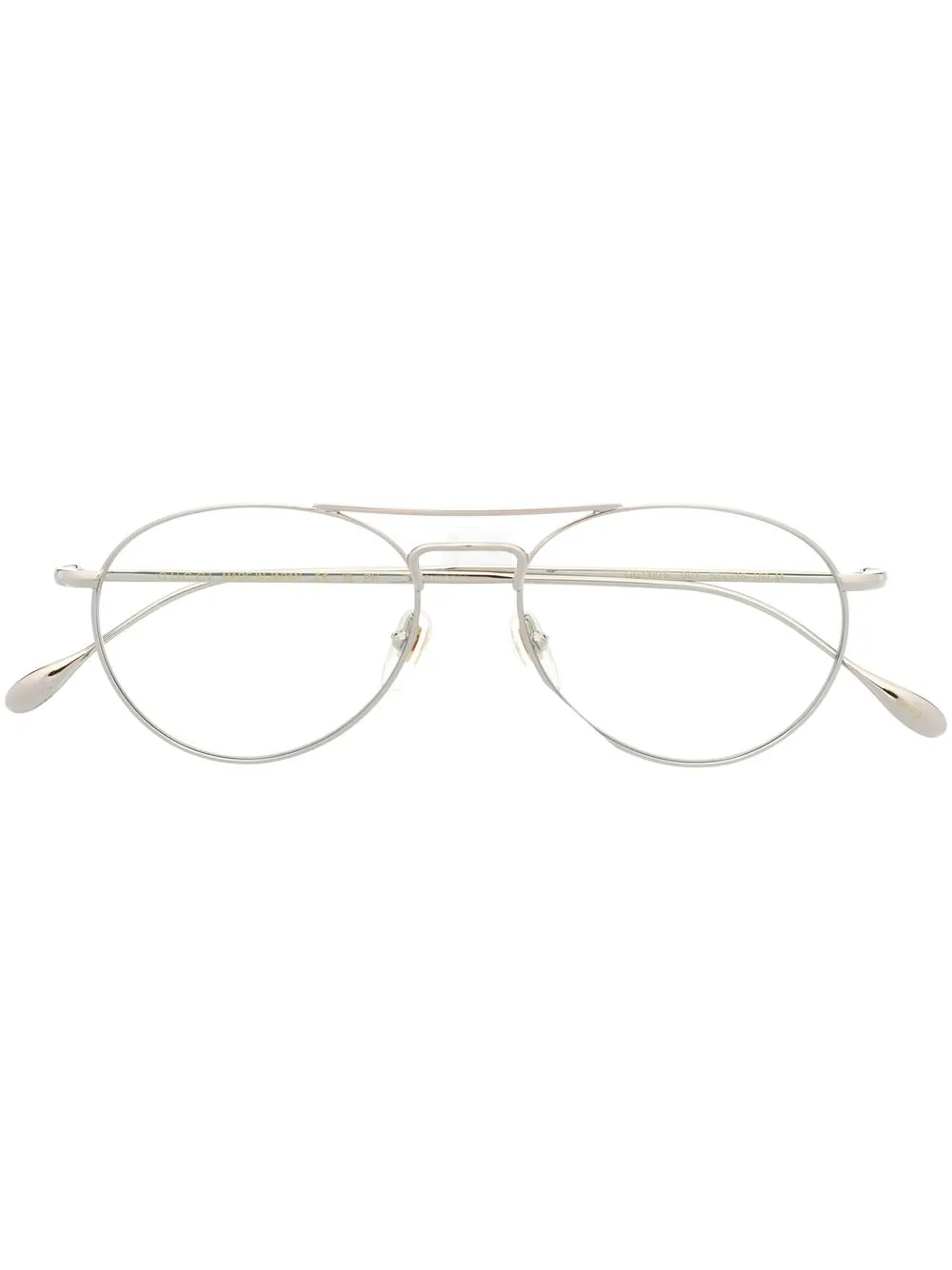 

Gucci Eyewear logo-engraved round glasses - Silver