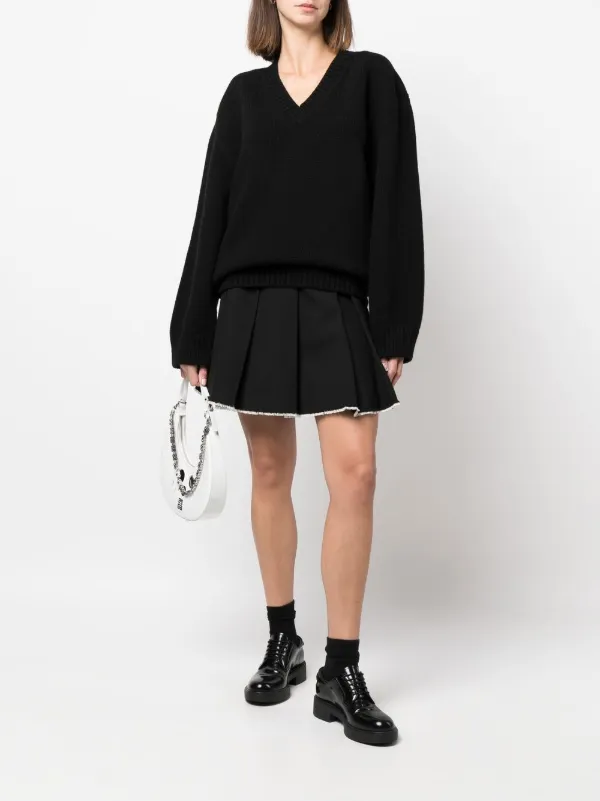 Prada Vネック セーター | ブラック | FARFETCH JP