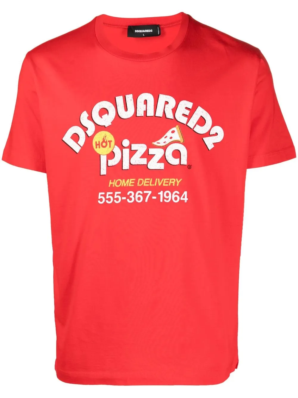 

Dsquared2 playera manga corta con logo estampado - Rojo