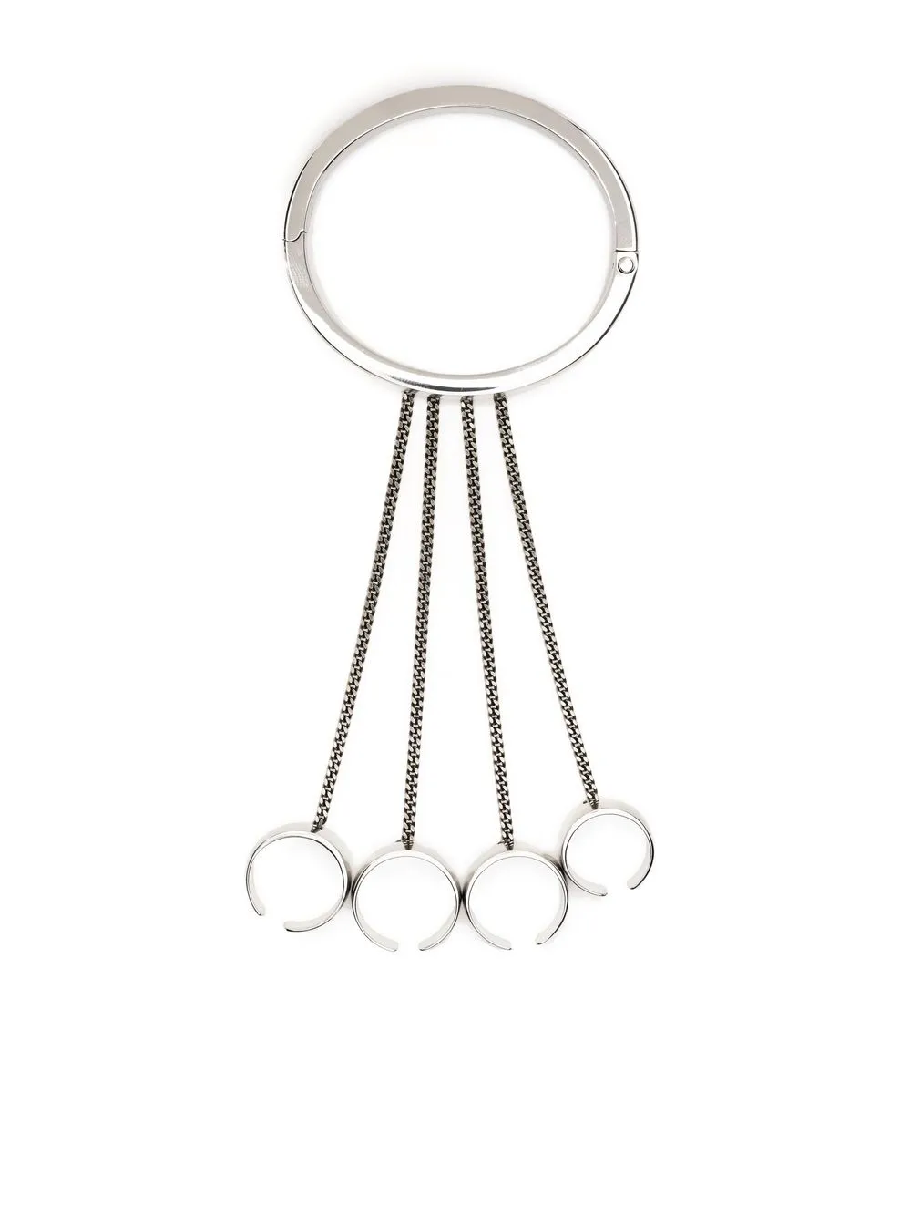 

Alexander McQueen pulsera con cuatro anillo - Plateado