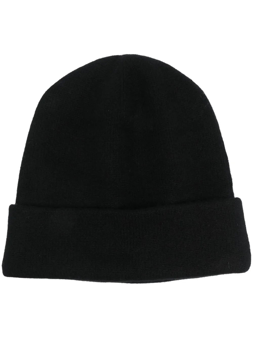 

Frenckenberger gorro de cachemira con dobladillo vuelto - Negro