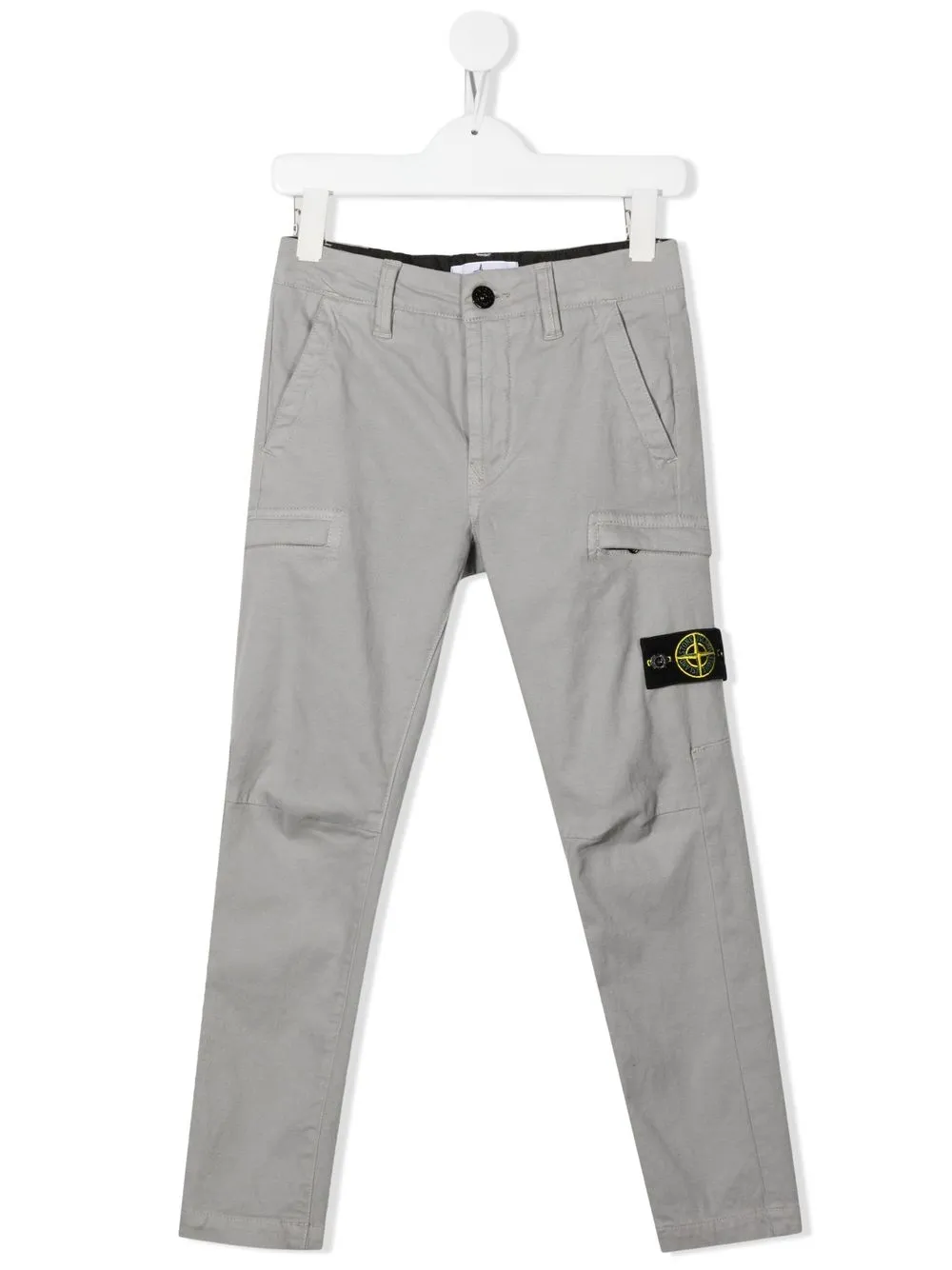 

Stone Island Junior pants con parche de brújula - Gris