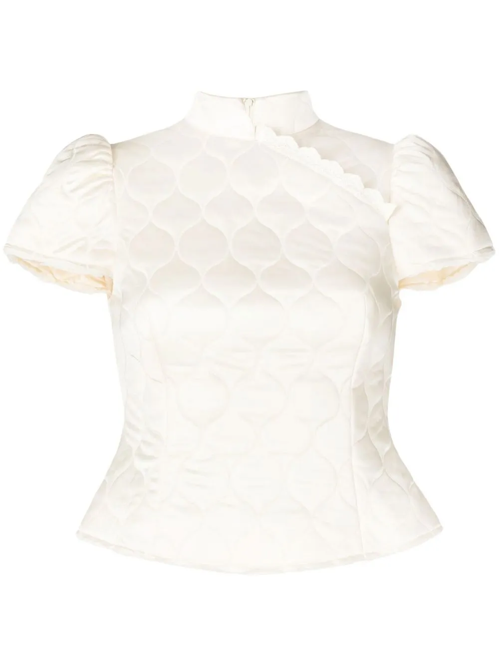 

SHUSHU/TONG quilted short-sleeve top - White