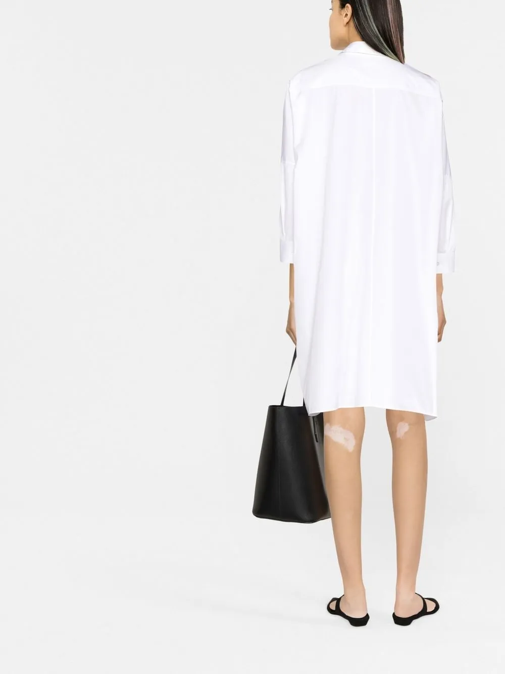 Jil Sander A-line Shirt Dress In 100 - Optic White