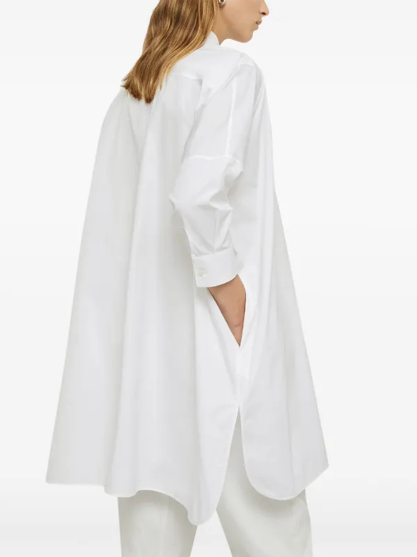 Jil Sander Aライン シャツドレス | ホワイト | FARFETCH JP