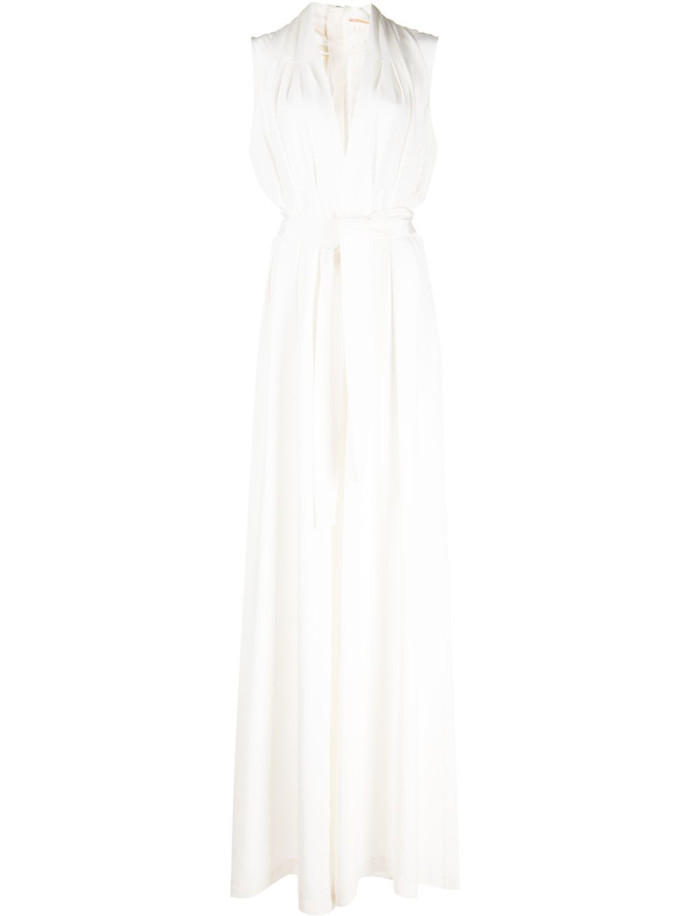 Adam Lippes Nansi Crepe Jumpsuit In Ivory