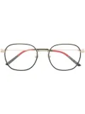 Gucci Eyewear square Interlocking G logo glasses - Gold