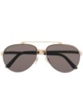 Cartier Eyewear Santos de Cartier pilot-frame sunglasses - Gold