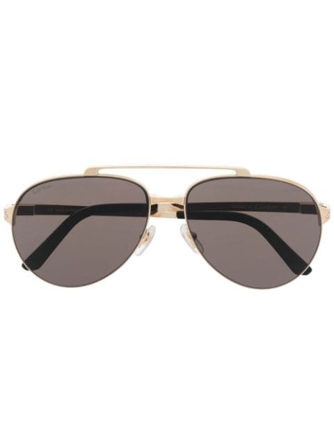 Cartier Eyewear - Santos de Cartier pilot-frame sunglasses