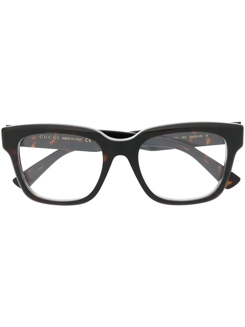 

Gucci Eyewear lentes con armazón cuadrada - Marrón