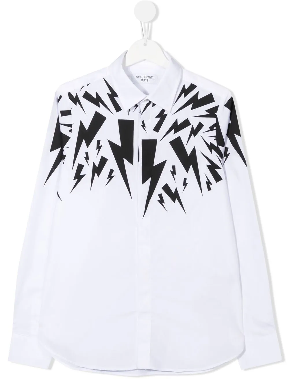 

Neil Barrett Kids camisa con estampado Thunderbolt - Blanco