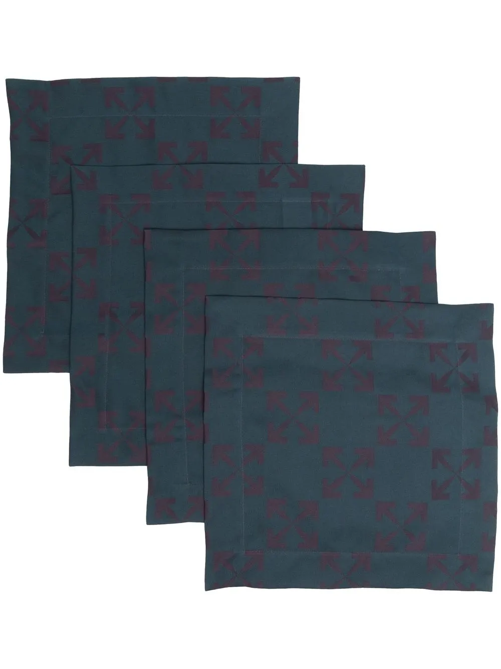 

Off-White Arrows-print napkins (set of 4) - Green