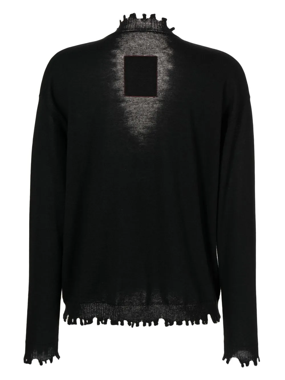 Uma Wang Distressed Cashmere Cardigan In Black