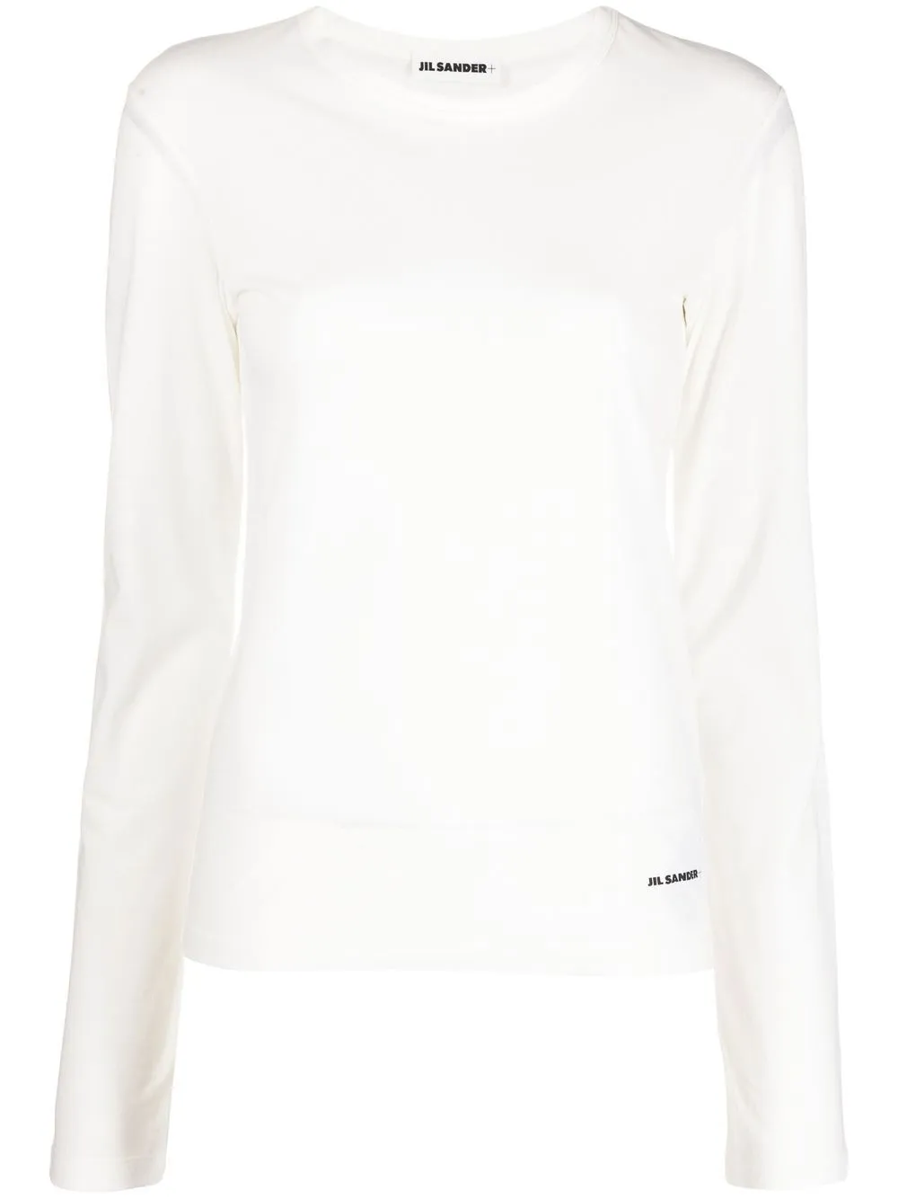 

Jil Sander playera manga larga con logo estampado - Blanco