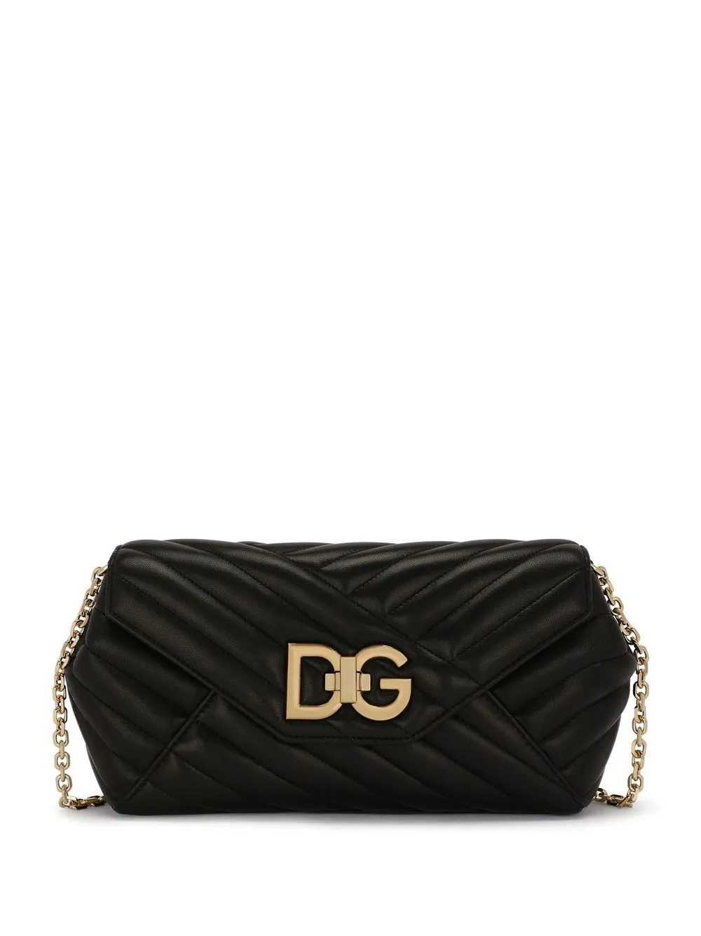 

Dolce & Gabbana bolsa de hombro capitonada con logo DG - Negro