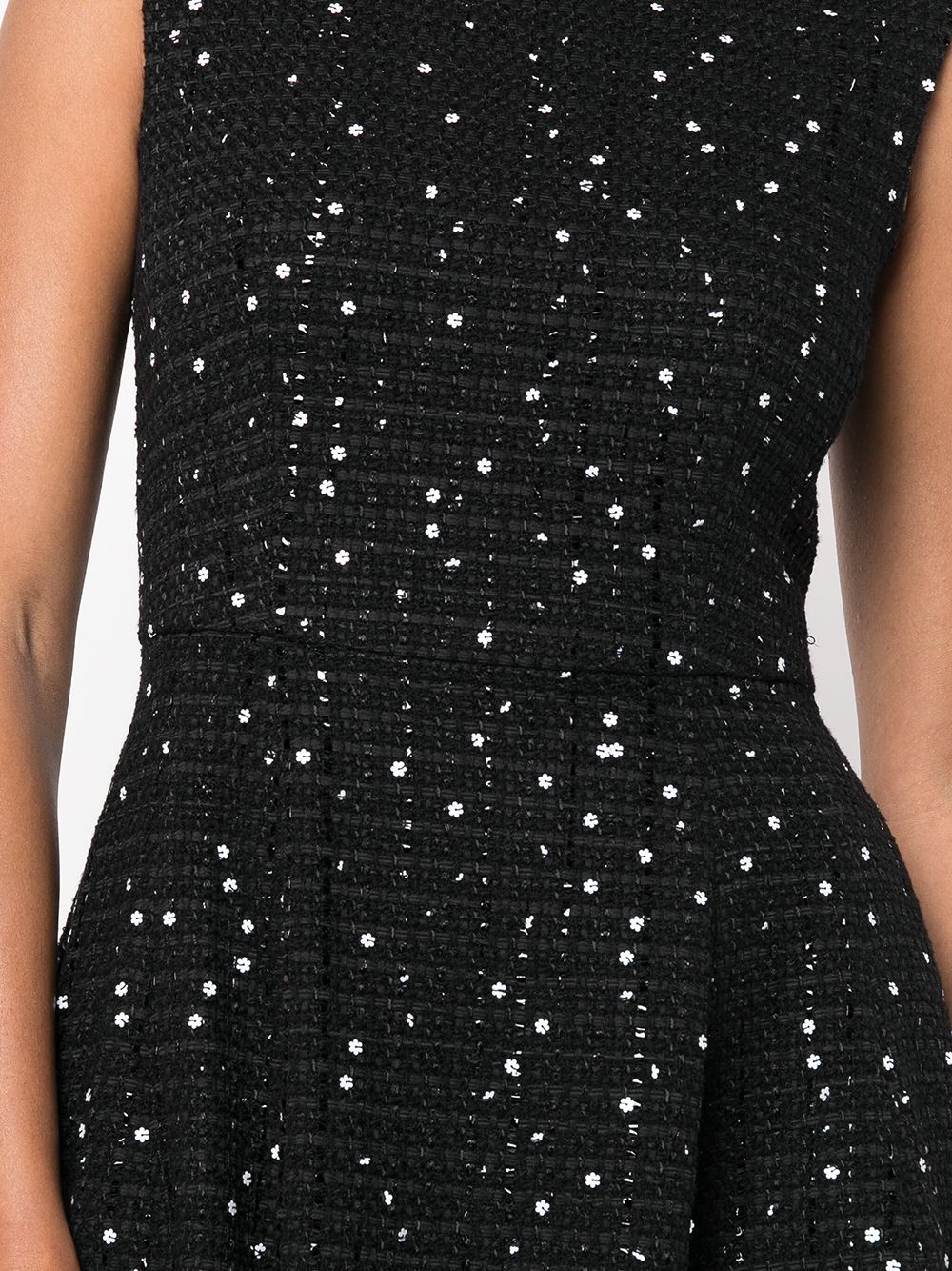 Shop Adam Lippes Sequinned Tweed Midi-dress In Black