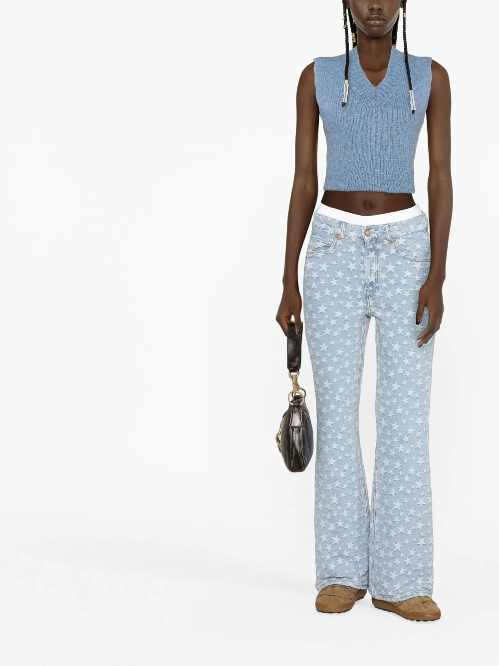 ERL starprint Flared Jeans Farfetch