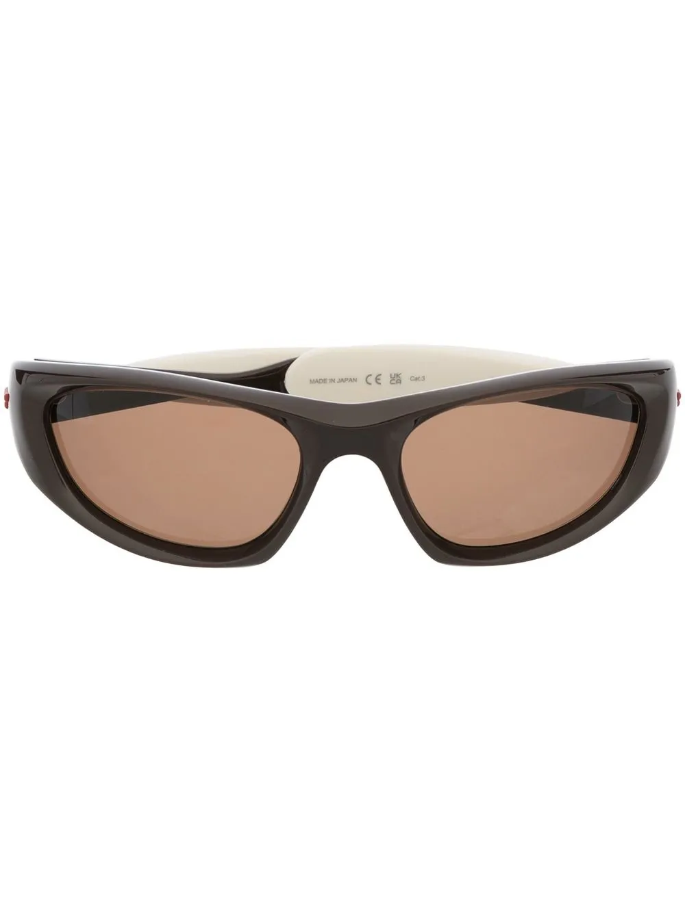 

Bottega Veneta Eyewear lentes de sol Cone con diseño cruzado - Marrón